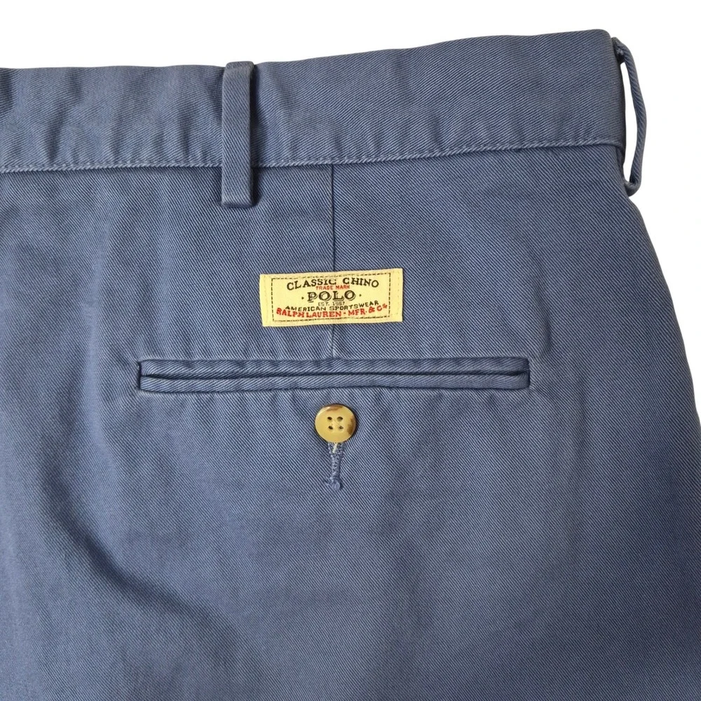 Polo Ralph‎ Lauren Prospect Shorts Mens 40 Blue Classic Chino Cotton Twill Vtg